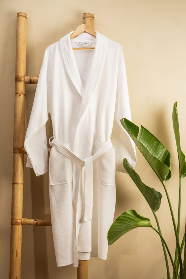 Bathrobe White ( Piquet Microwaffle )